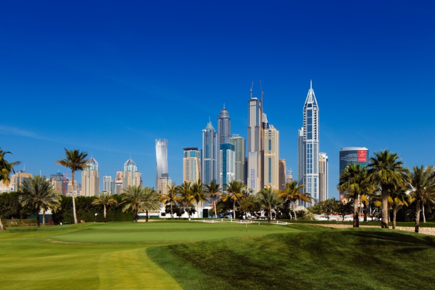 Giocare a golf a Dubai